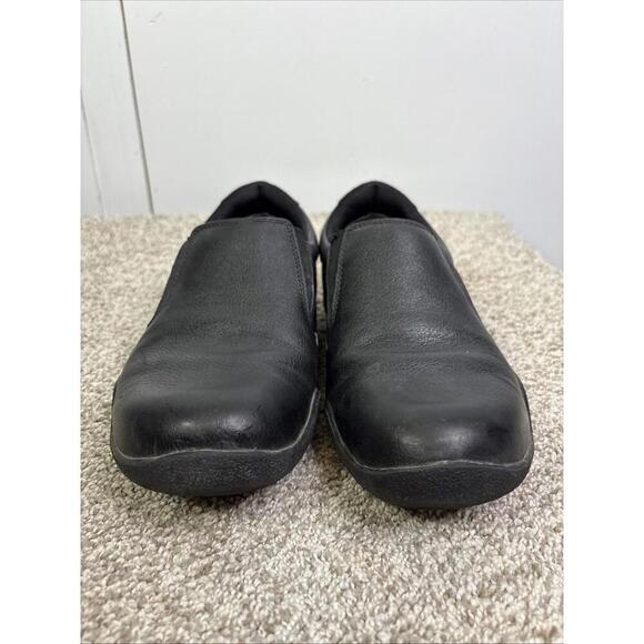 Kuru Shoes Womens 9 Wide Kivi Slip On Comfort Leather Casual Closed Toe Black - Picture 4 of 13